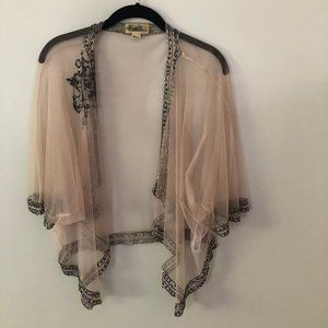 Forever 21 Sheer Beaded Kimono